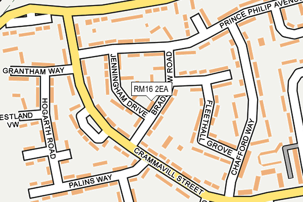 RM16 2EA map - OS OpenMap – Local (Ordnance Survey) RM16 2EA map - OS OpenMap – Local (Ordnance Survey)
