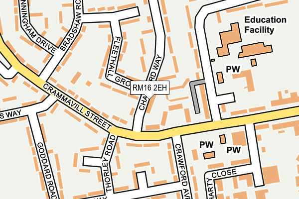 RM16 2EH map - OS OpenMap – Local (Ordnance Survey) RM16 2EH map - OS OpenMap – Local (Ordnance Survey)