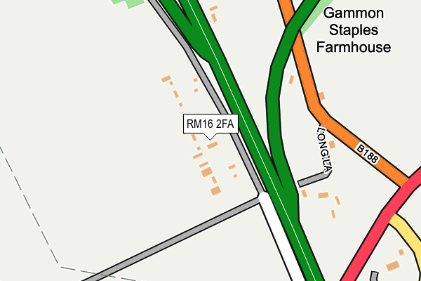 RM16 2FA map - OS OpenMap – Local (Ordnance Survey) RM16 2FA map - OS OpenMap – Local (Ordnance Survey)