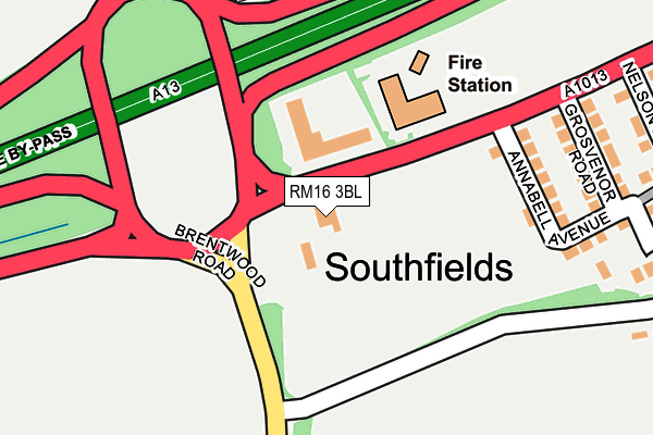 RM16 3BL map - OS OpenMap – Local (Ordnance Survey) RM16 3BL map - OS OpenMap – Local (Ordnance Survey)