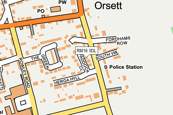 RM16 3DL map - OS OpenMap – Local (Ordnance Survey) RM16 3DL map - OS OpenMap – Local (Ordnance Survey)