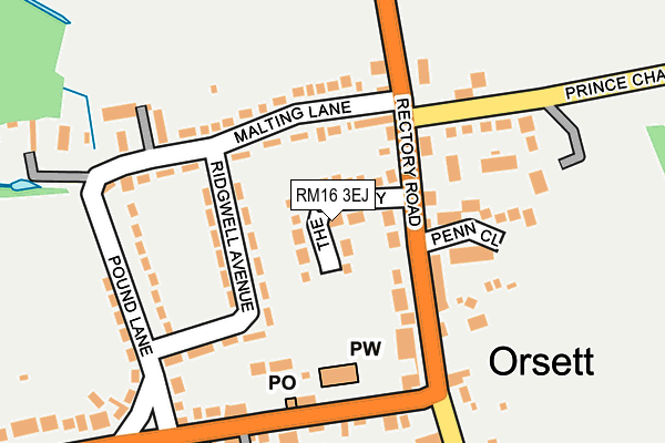 RM16 3EJ map - OS OpenMap – Local (Ordnance Survey) RM16 3EJ map - OS OpenMap – Local (Ordnance Survey)