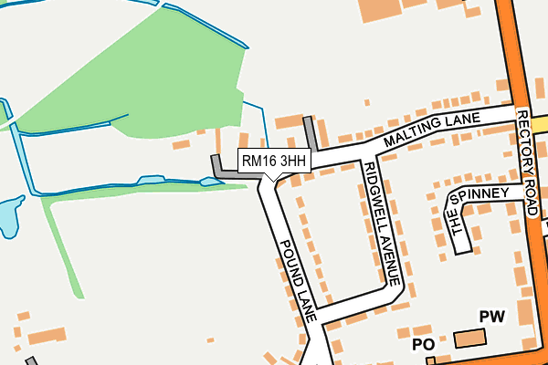 RM16 3HH map - OS OpenMap – Local (Ordnance Survey) RM16 3HH map - OS OpenMap – Local (Ordnance Survey)