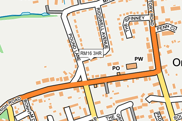 RM16 3HR map - OS OpenMap – Local (Ordnance Survey) RM16 3HR map - OS OpenMap – Local (Ordnance Survey)