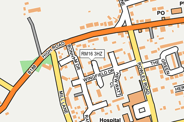 RM16 3HZ map - OS OpenMap – Local (Ordnance Survey) RM16 3HZ map - OS OpenMap – Local (Ordnance Survey)
