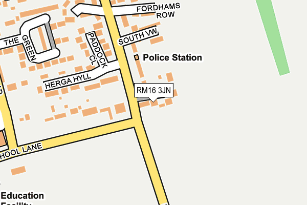 RM16 3JN map - OS OpenMap – Local (Ordnance Survey) RM16 3JN map - OS OpenMap – Local (Ordnance Survey)