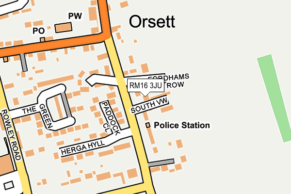 RM16 3JU map - OS OpenMap – Local (Ordnance Survey) RM16 3JU map - OS OpenMap – Local (Ordnance Survey)