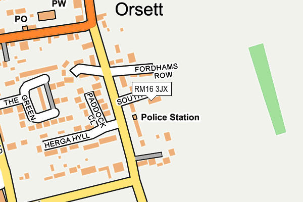 RM16 3JX map - OS OpenMap – Local (Ordnance Survey) RM16 3JX map - OS OpenMap – Local (Ordnance Survey)