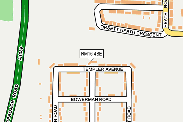 RM16 4BE map - OS OpenMap – Local (Ordnance Survey) RM16 4BE map - OS OpenMap – Local (Ordnance Survey)
