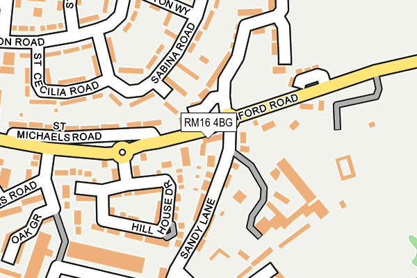 RM16 4BG map - OS OpenMap – Local (Ordnance Survey) RM16 4BG map - OS OpenMap – Local (Ordnance Survey)
