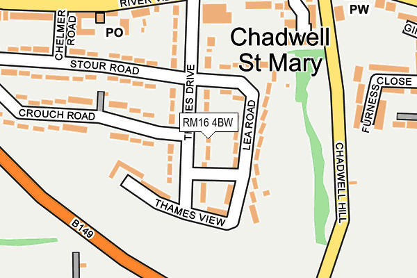 RM16 4BW map - OS OpenMap – Local (Ordnance Survey) RM16 4BW map - OS OpenMap – Local (Ordnance Survey)