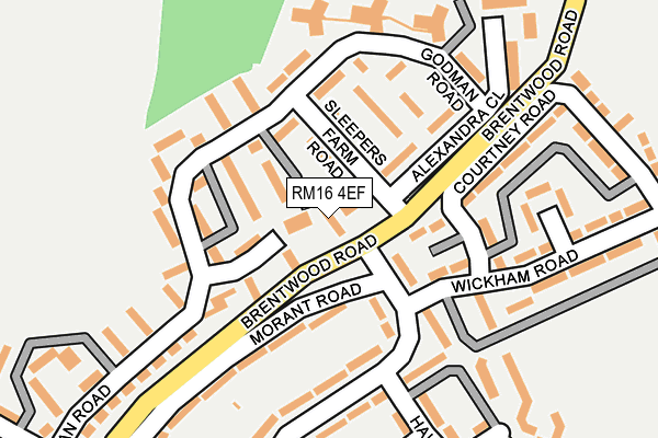 RM16 4EF map - OS OpenMap – Local (Ordnance Survey) RM16 4EF map - OS OpenMap – Local (Ordnance Survey)