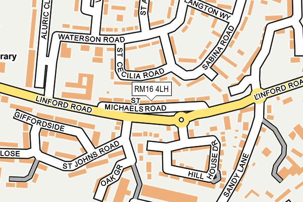 RM16 4LH map - OS OpenMap – Local (Ordnance Survey) RM16 4LH map - OS OpenMap – Local (Ordnance Survey)