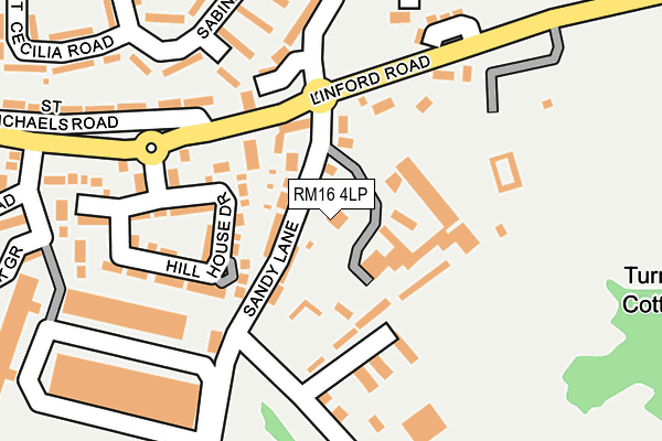 RM16 4LP map - OS OpenMap – Local (Ordnance Survey) RM16 4LP map - OS OpenMap – Local (Ordnance Survey)