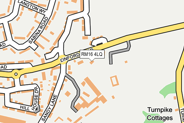 RM16 4LQ map - OS OpenMap – Local (Ordnance Survey) RM16 4LQ map - OS OpenMap – Local (Ordnance Survey)