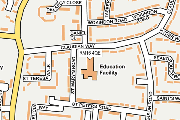 RM16 4QE map - OS OpenMap – Local (Ordnance Survey) RM16 4QE map - OS OpenMap – Local (Ordnance Survey)