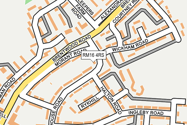 RM16 4RS map - OS OpenMap – Local (Ordnance Survey) RM16 4RS map - OS OpenMap – Local (Ordnance Survey)