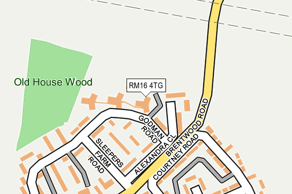 RM16 4TG map - OS OpenMap – Local (Ordnance Survey) RM16 4TG map - OS OpenMap – Local (Ordnance Survey)