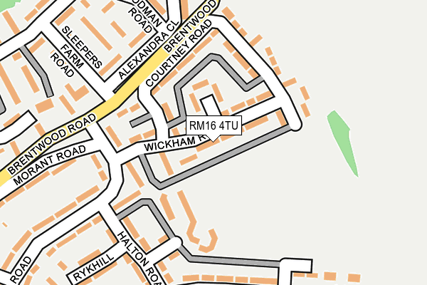 RM16 4TU map - OS OpenMap – Local (Ordnance Survey) RM16 4TU map - OS OpenMap – Local (Ordnance Survey)