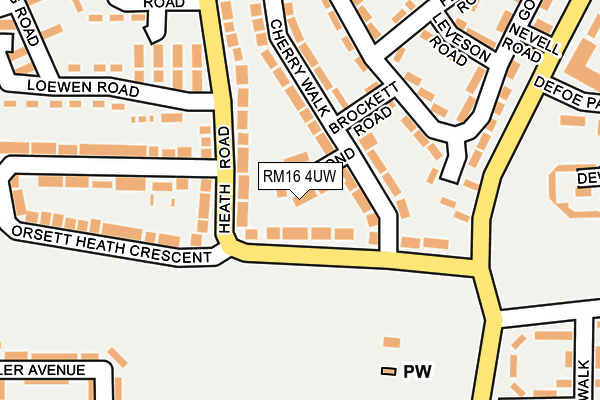RM16 4UW map - OS OpenMap – Local (Ordnance Survey) RM16 4UW map - OS OpenMap – Local (Ordnance Survey)