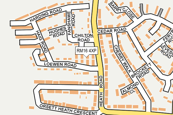 RM16 4XP map - OS OpenMap – Local (Ordnance Survey) RM16 4XP map - OS OpenMap – Local (Ordnance Survey)