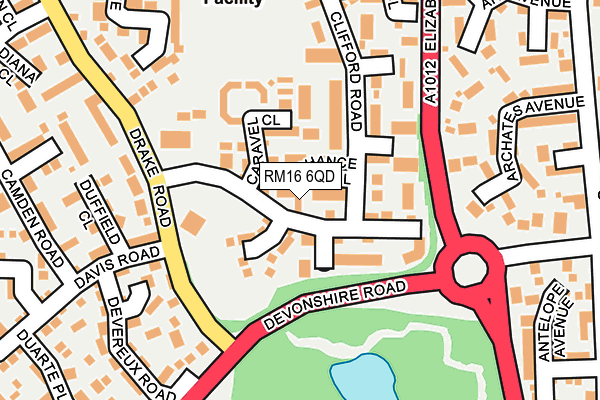 RM16 6QD map - OS OpenMap – Local (Ordnance Survey) RM16 6QD map - OS OpenMap – Local (Ordnance Survey)