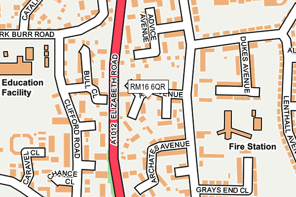 RM16 6QR map - OS OpenMap – Local (Ordnance Survey) RM16 6QR map - OS OpenMap – Local (Ordnance Survey)