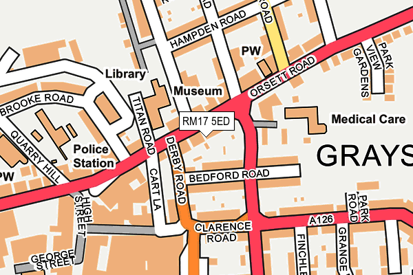RM17 5ED map - OS OpenMap – Local (Ordnance Survey) RM17 5ED map - OS OpenMap – Local (Ordnance Survey)