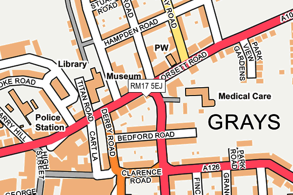 RM17 5EJ map - OS OpenMap – Local (Ordnance Survey) RM17 5EJ map - OS OpenMap – Local (Ordnance Survey)