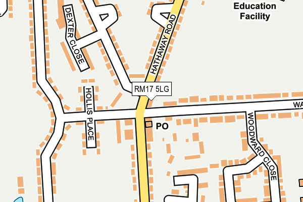 RM17 5LG map - OS OpenMap – Local (Ordnance Survey) RM17 5LG map - OS OpenMap – Local (Ordnance Survey)