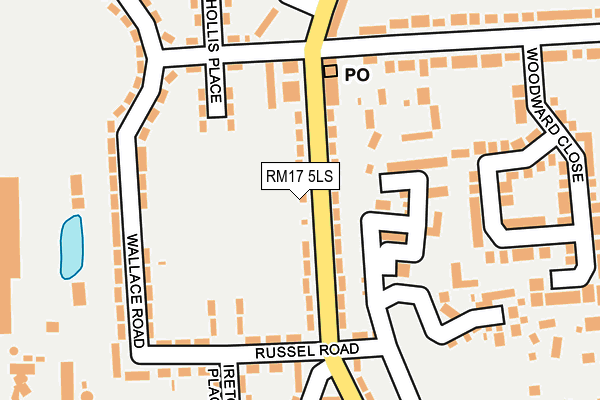 RM17 5LS map - OS OpenMap – Local (Ordnance Survey) RM17 5LS map - OS OpenMap – Local (Ordnance Survey)
