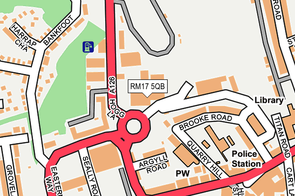 RM17 5QB map - OS OpenMap – Local (Ordnance Survey) RM17 5QB map - OS OpenMap – Local (Ordnance Survey)