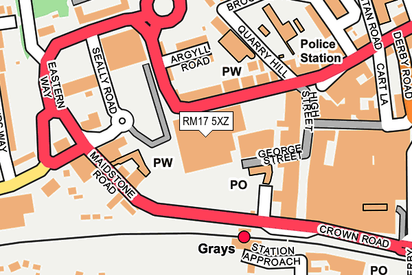 RM17 5XZ map - OS OpenMap – Local (Ordnance Survey) RM17 5XZ map - OS OpenMap – Local (Ordnance Survey)