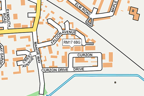 RM17 6BG map - OS OpenMap – Local (Ordnance Survey) RM17 6BG map - OS OpenMap – Local (Ordnance Survey)