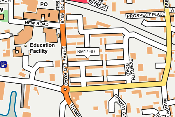 RM17 6DT map - OS OpenMap – Local (Ordnance Survey) RM17 6DT map - OS OpenMap – Local (Ordnance Survey)