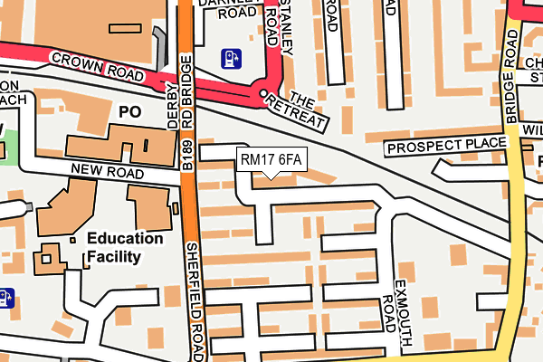 RM17 6FA map - OS OpenMap – Local (Ordnance Survey) RM17 6FA map - OS OpenMap – Local (Ordnance Survey)