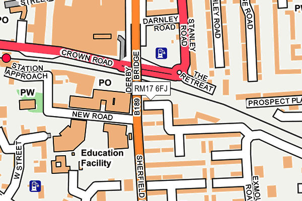 RM17 6FJ map - OS OpenMap – Local (Ordnance Survey) RM17 6FJ map - OS OpenMap – Local (Ordnance Survey)