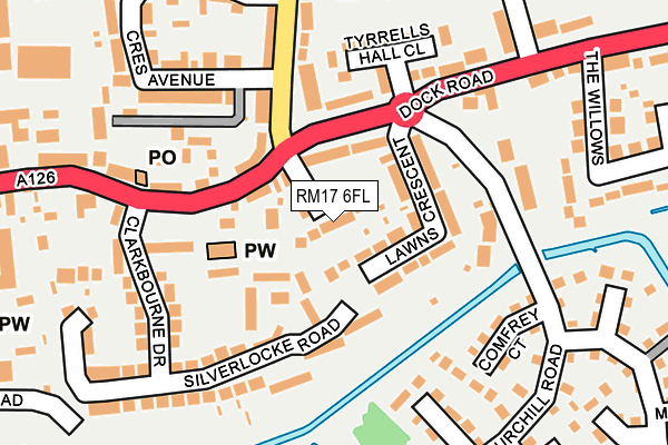 RM17 6FL map - OS OpenMap – Local (Ordnance Survey) RM17 6FL map - OS OpenMap – Local (Ordnance Survey)