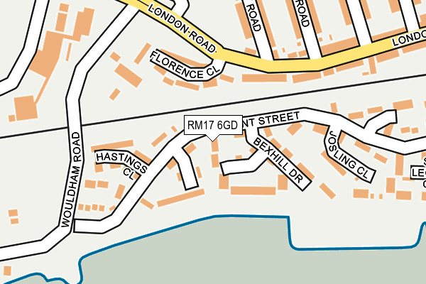 RM17 6GD map - OS OpenMap – Local (Ordnance Survey) RM17 6GD map - OS OpenMap – Local (Ordnance Survey)