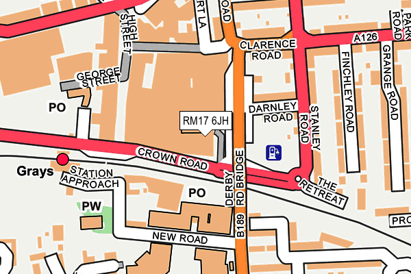 RM17 6JH map - OS OpenMap – Local (Ordnance Survey) RM17 6JH map - OS OpenMap – Local (Ordnance Survey)