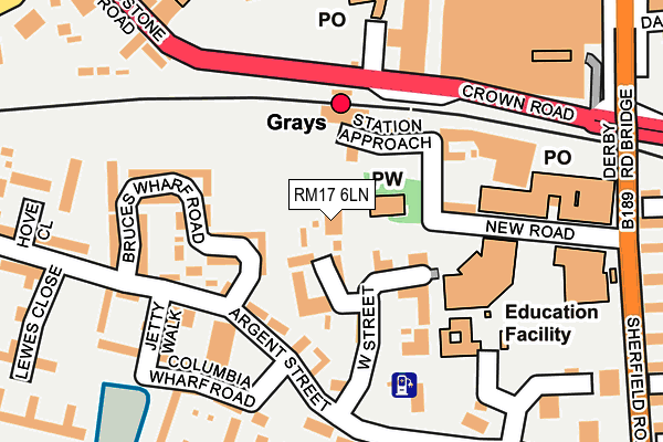 RM17 6LN map - OS OpenMap – Local (Ordnance Survey) RM17 6LN map - OS OpenMap – Local (Ordnance Survey)