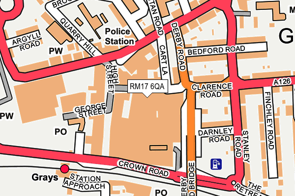 RM17 6QA map - OS OpenMap – Local (Ordnance Survey) RM17 6QA map - OS OpenMap – Local (Ordnance Survey)