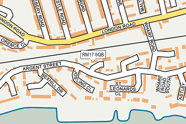 RM17 6QB map - OS OpenMap – Local (Ordnance Survey) RM17 6QB map - OS OpenMap – Local (Ordnance Survey)