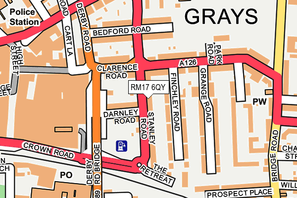 RM17 6QY map - OS OpenMap – Local (Ordnance Survey) RM17 6QY map - OS OpenMap – Local (Ordnance Survey)