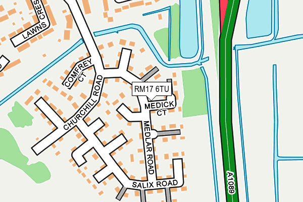 RM17 6TU map - OS OpenMap – Local (Ordnance Survey) RM17 6TU map - OS OpenMap – Local (Ordnance Survey)