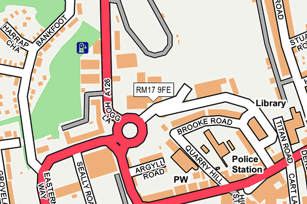 RM17 9FE map - OS OpenMap – Local (Ordnance Survey) RM17 9FE map - OS OpenMap – Local (Ordnance Survey)