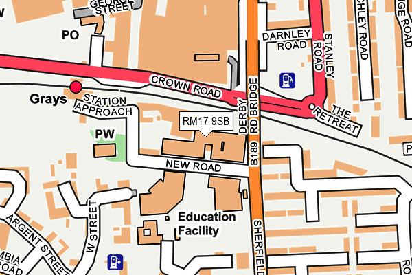 RM17 9SB map - OS OpenMap – Local (Ordnance Survey) RM17 9SB map - OS OpenMap – Local (Ordnance Survey)