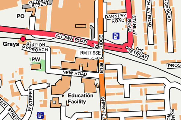 RM17 9SE map - OS OpenMap – Local (Ordnance Survey) RM17 9SE map - OS OpenMap – Local (Ordnance Survey)