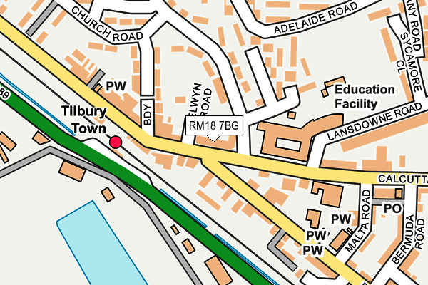 RM18 7BG map - OS OpenMap – Local (Ordnance Survey) RM18 7BG map - OS OpenMap – Local (Ordnance Survey)