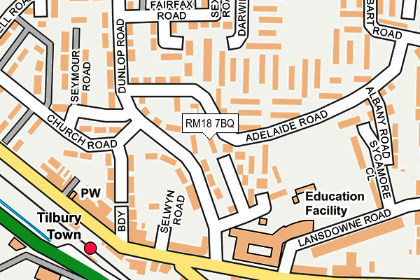 RM18 7BQ map - OS OpenMap – Local (Ordnance Survey) RM18 7BQ map - OS OpenMap – Local (Ordnance Survey)